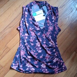 NWT 41 Hawthorn Benni Wrap-Front  Knit Top 🩷 Size SP